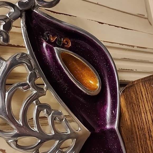 Metal Mardi Gras Trinket dish - Picture 4 of 12